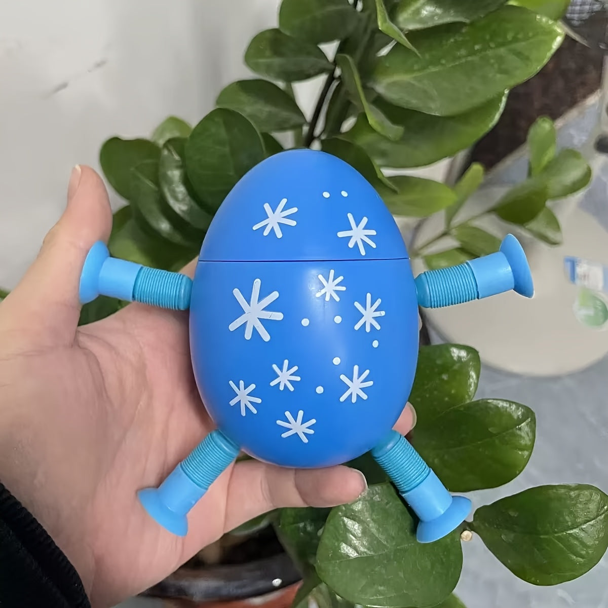 Stretch Egg Rabbit Toy with Suction Cups