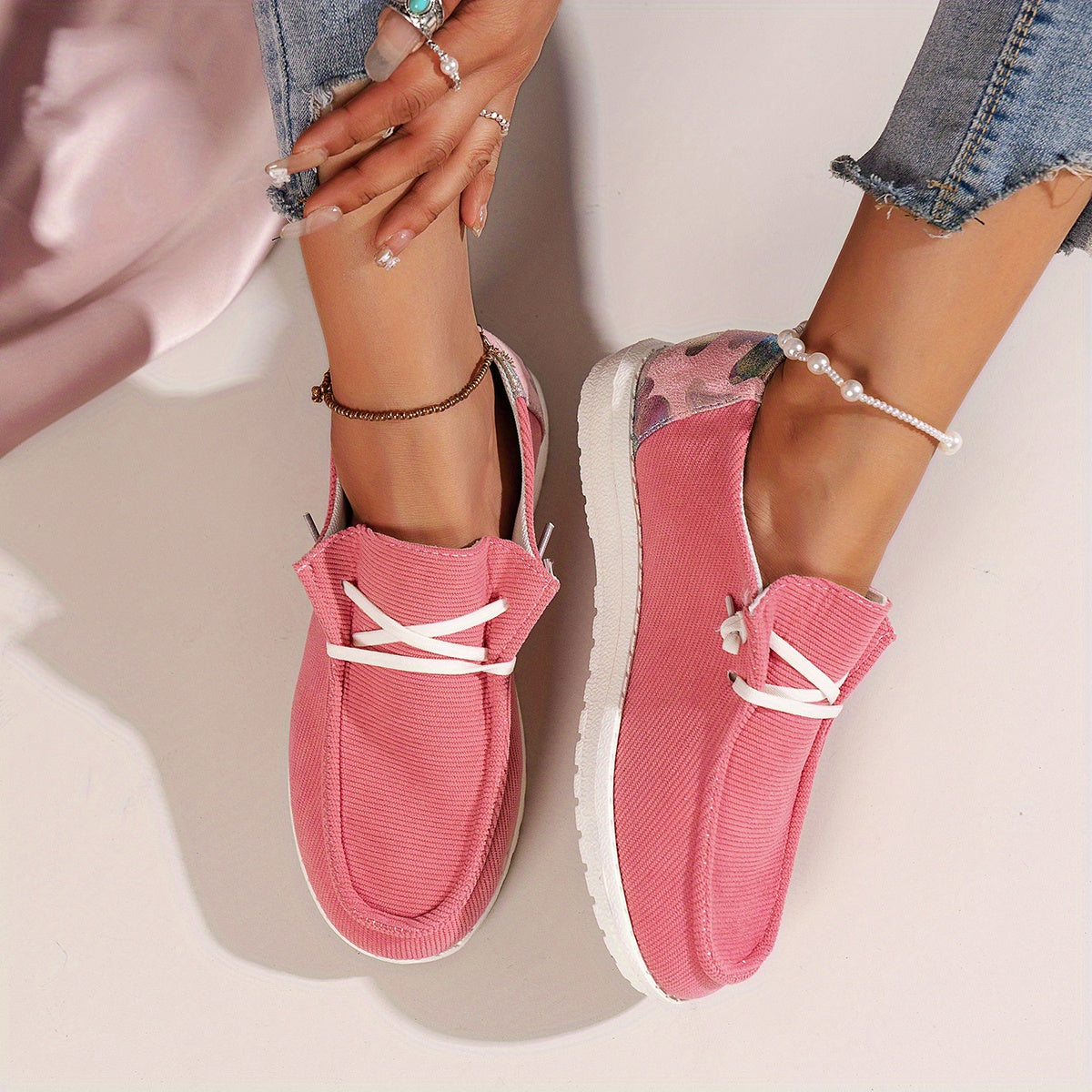 Women's Low Top Loafers Comfort Slip On Shoes Casual Walking Shoes
