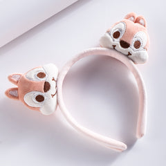 Girls Cartoon Headband with Mini Squirrel Doll Hair Accessories