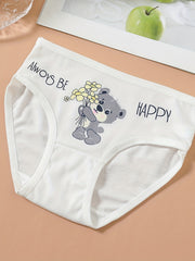 5pcs Girls' Flower Star Briefs Set Breathable Comfortable Panties