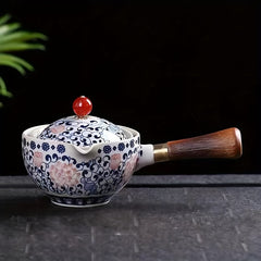 Ceramic Tea Set Flower Printed Tea Pot Household Tea Set