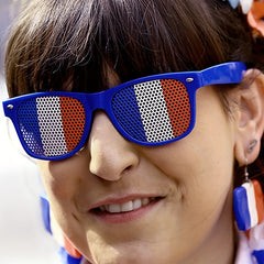 Independence Flag Gift Sunglasses Dark Frame Flag Sticker Sunglasses