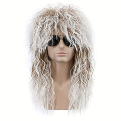 Dai Cloud 203 2cms Rocker Brown Gradient Wigs For Men Long Curly Mullet Wig