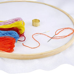 6pcs 4in Bamboo Embroidery Hoops Mini Circle Cross Stitch DIY Craft Supplies