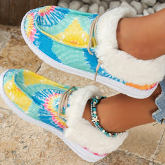 Warm Print Sneakers Lightweight Non-slip Shoes
