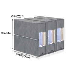Large Capacity Bed Sheet Storage Box With Handles & Visible Window
