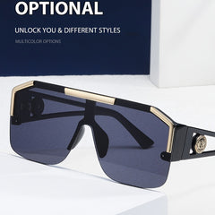 Polygon Sunglasses Vintage Punk Oversized Women's Eyewear