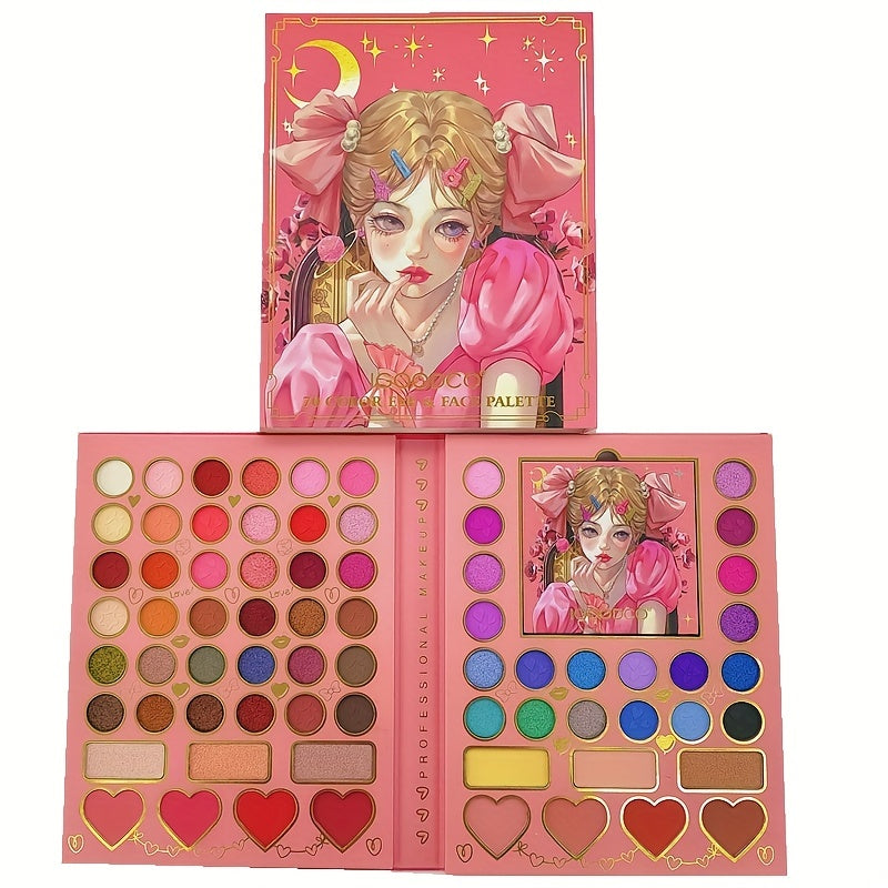 70 Color Eyeshadow Palette Matte Gloss Blush Contouring Palette