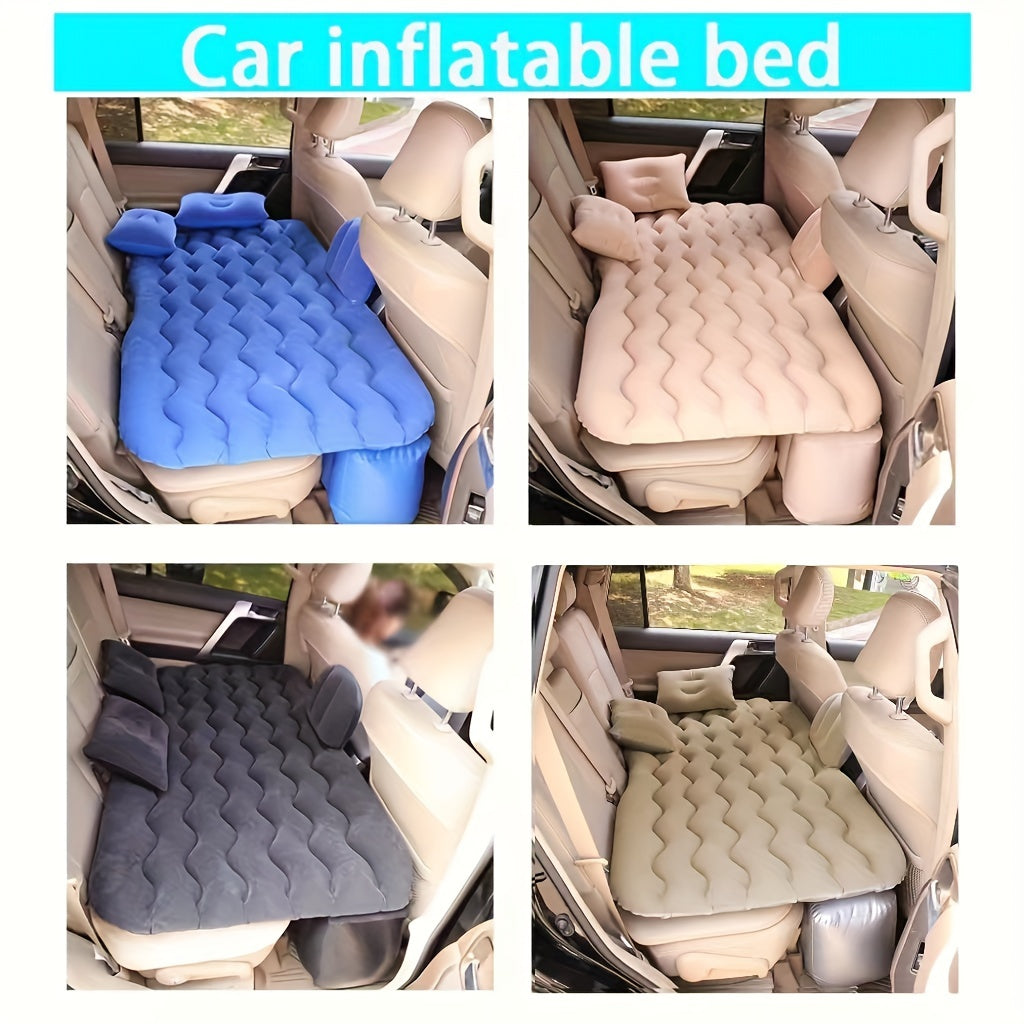 Inflatable Car Back Seat Mattress Flocking Sofa Outdoor Camping Cushion