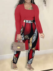 3-Piece Set: Cardigan, Tank Top & Leggings