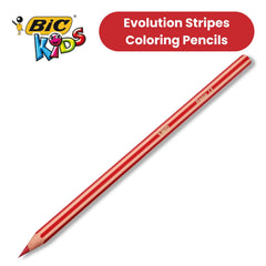 Kids Evolution Stripes Colouring Pencils Assorted 18 Pack