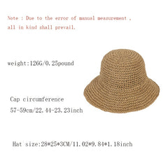 Brown Hollow Crochet Sun Hat French Style Lightweight Straw Hats Women