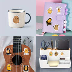 60pcs Potato Graffiti Stickers for Guitar Luggage Waterproof DIY Stickers