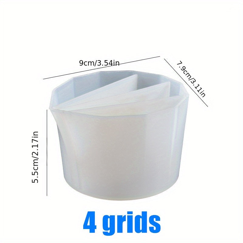 8 Silicone Split Cups Reusable Resin Mixing Cups Dividers Paint Pouring Supplies