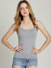 Solid Cami Top Comfy Crew Neck Women's Lingerie