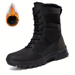 Women's Waterproof Hiking Boots Faux Fur Lined Mid Calf Winter Boots