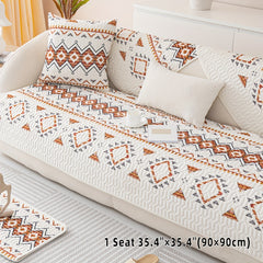 Bohemian Velvet Sofa Slipcover Geometric Sofa Cover