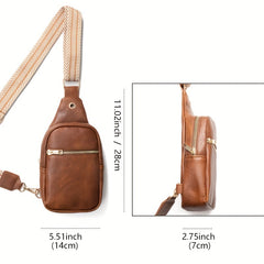 Stylish Small Shoulder Bag with Woven Strap for Women
