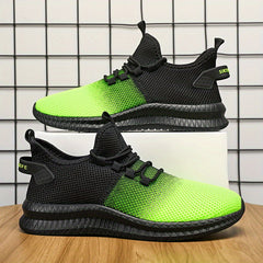 Men's Block Knitted Breathable Sneakers For Running