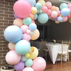 50pcs Macaron Latex Party Balloon 12 7 Cm with Ribbon