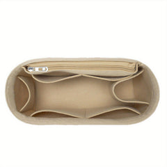 Pocket Organizer Insert Bag Felt Cloth Zipper Cosmetic Storage Bag