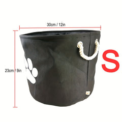 Round Collapsible Dog Storage Collection Bin Organizer