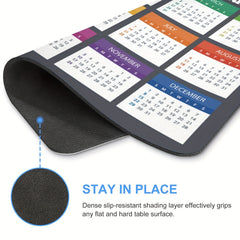 2022 Mouse Pad Calendar Non-Slip Rubber Base Waterproof