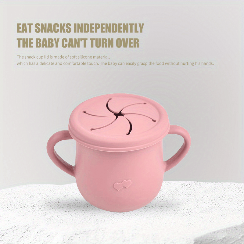 Silicone Baby Snack Cup Portable Container with Lid
