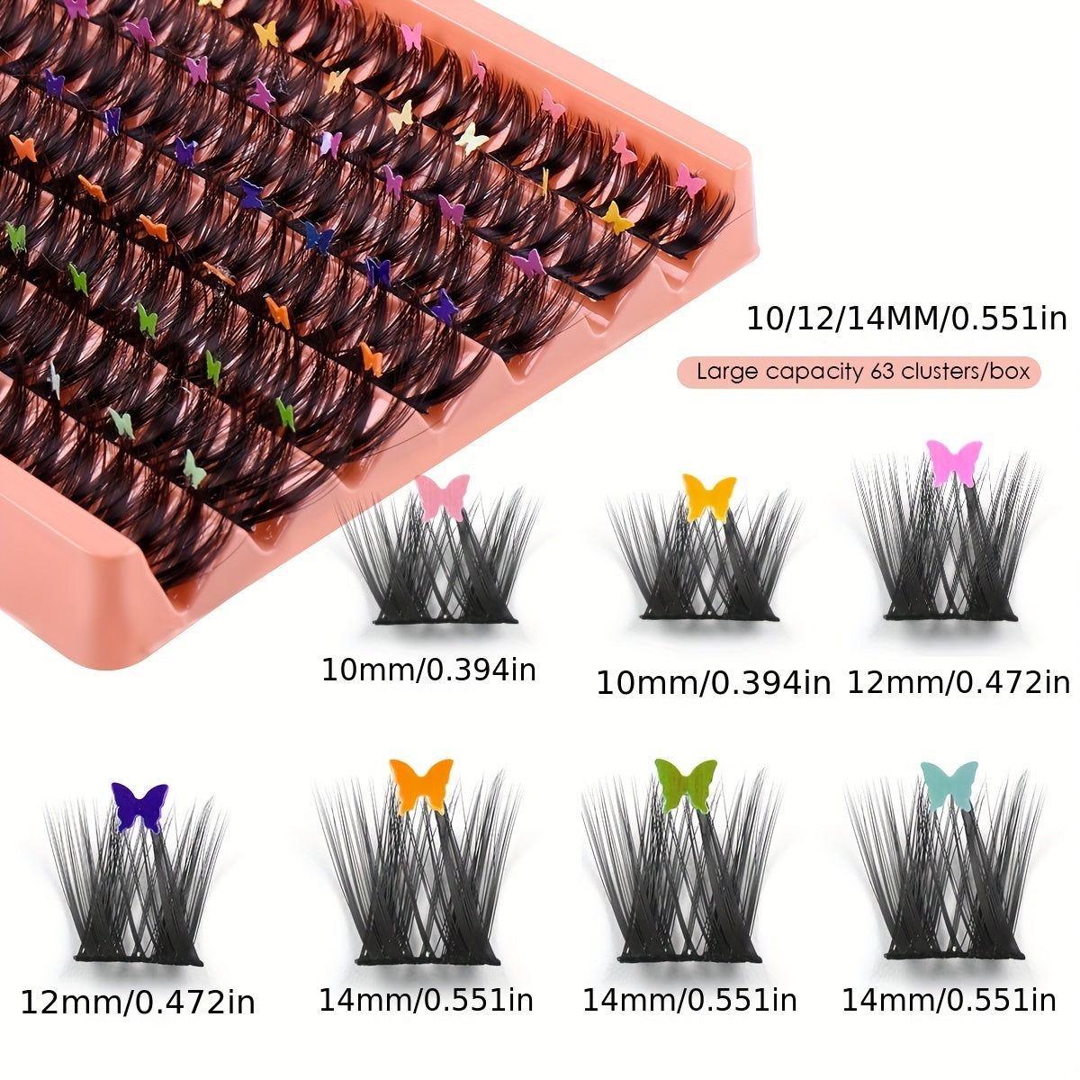 Butterfly Sequin Decor Lash Clusters DIY Eyelash Extensions