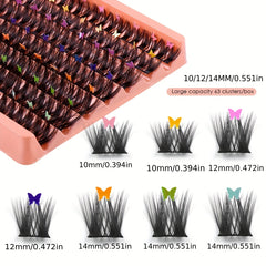 Butterfly Sequin Decor Lash Clusters DIY Eyelash Extensions