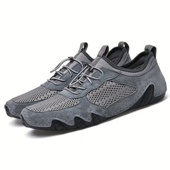 Men's Mesh Lightweight Drawstring Sneakers Outdoor Walking Hiking Shoes