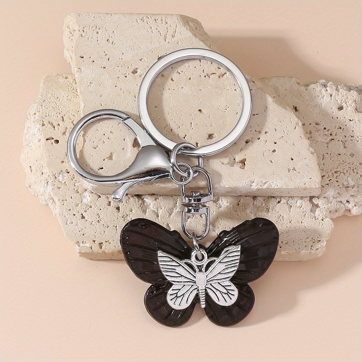Butterfly Keychain Animal Key Ring Bag Charm Gift For Mom