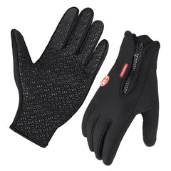 Stay Warm & Dry: 1pair Outdoor Windproof Fleece Gloves
