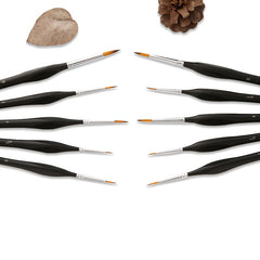10pcs Triangle Rod Hook Line Pen 8 Detail Brushes with Elbow Outlining Pens