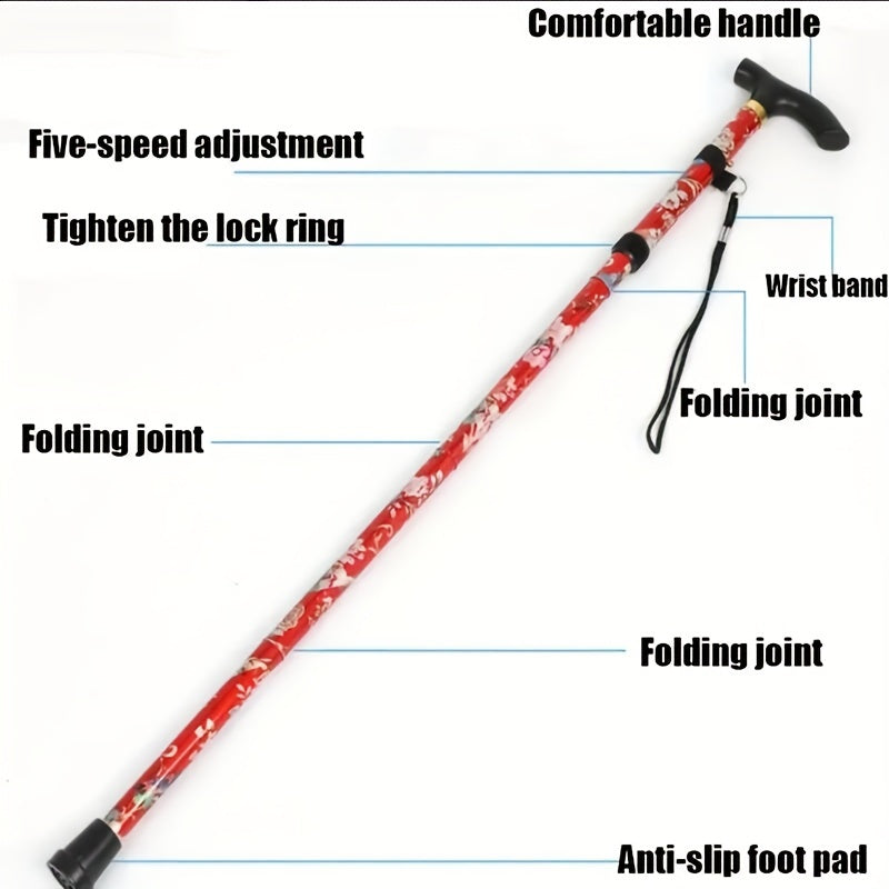 Foldable Lightweight Trekking Pole Hiking Pole With Rubber Tip