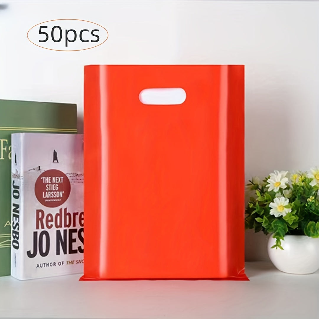 50pcs Rainbow Gift Bags 7.87x6inch Bulk for Easter Christmas Valentine