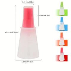Flat Bottom Silicone Grill Bottle Brush for BBQ Cooking Baking
