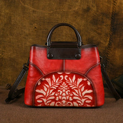 Vintage Embossed Women's Handbag - Fashionable & Spacious Shoulder Bag