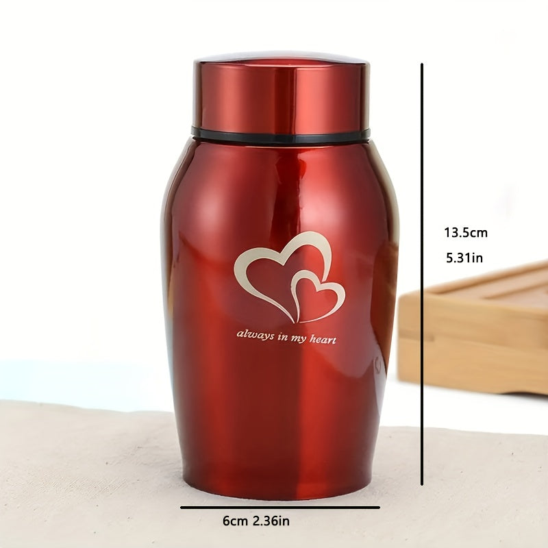 Stainless Steel Pet Urn Dog Ashes Container Ashes Holder