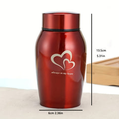 Stainless Steel Pet Urn Dog Ashes Container Ashes Holder