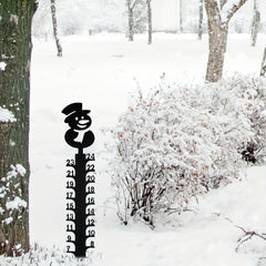 Snowman Art Snow Gauge Christmas Snowfall Measuring Stick Garden Stakes