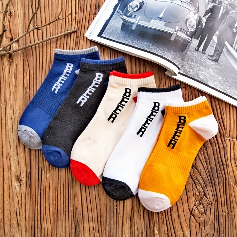 Men's Block Liner Anklets Socks - Soft and Sweat Absorbent for Outdoor Wear