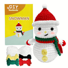 Christmas Snowman Crochet Kit for Beginners - Complete Set