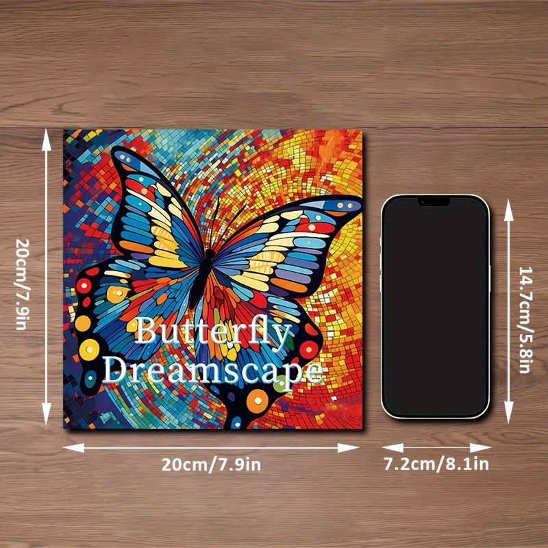 Fantasy Butterfly Dream Coloring Book - 40 Pages, 20 Thick Paper, Holiday Theme