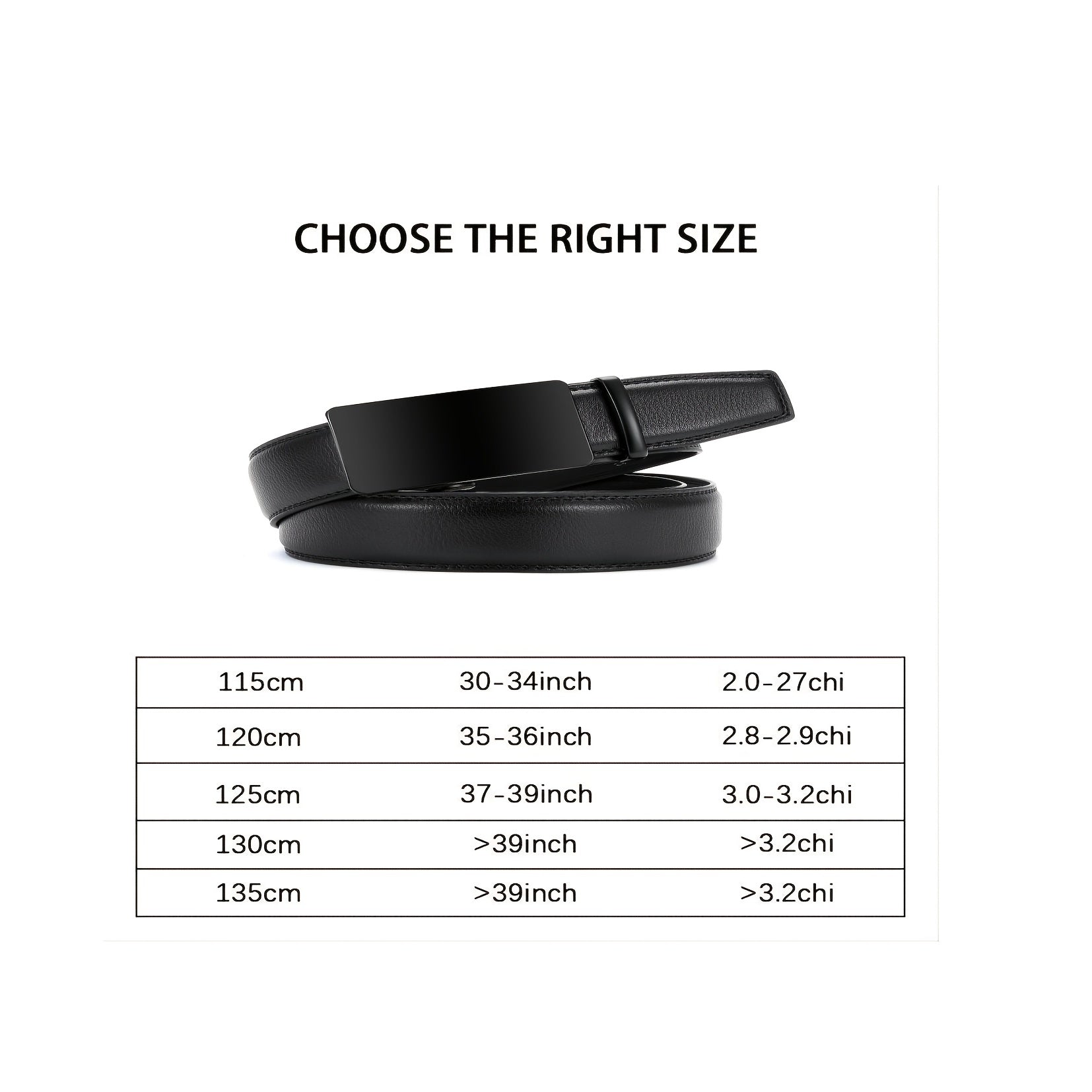 YOORAN Men's Ratchet Leather Belt 1.7" - Micro Adjustable Dress Belt