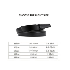 YOORAN Men's Ratchet Leather Belt 1.7" - Micro Adjustable Dress Belt