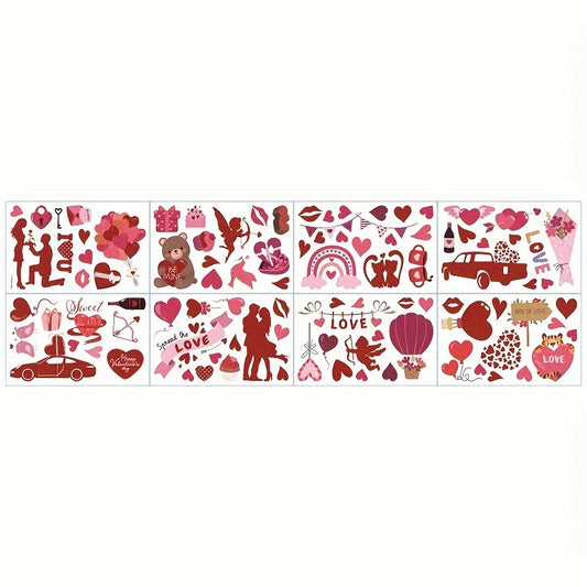 Creative Graffiti Silhouette Love Vitrine Paste PVC Window Adsorption Sticker