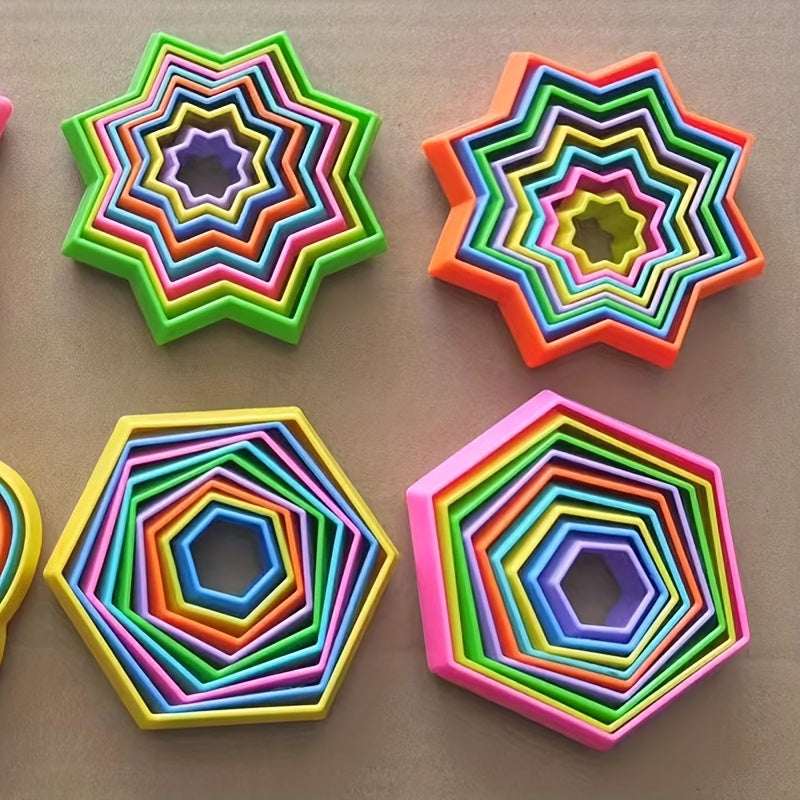 3D Magic Stereoscopic Fidget Toy Star Circle Stacking Toy