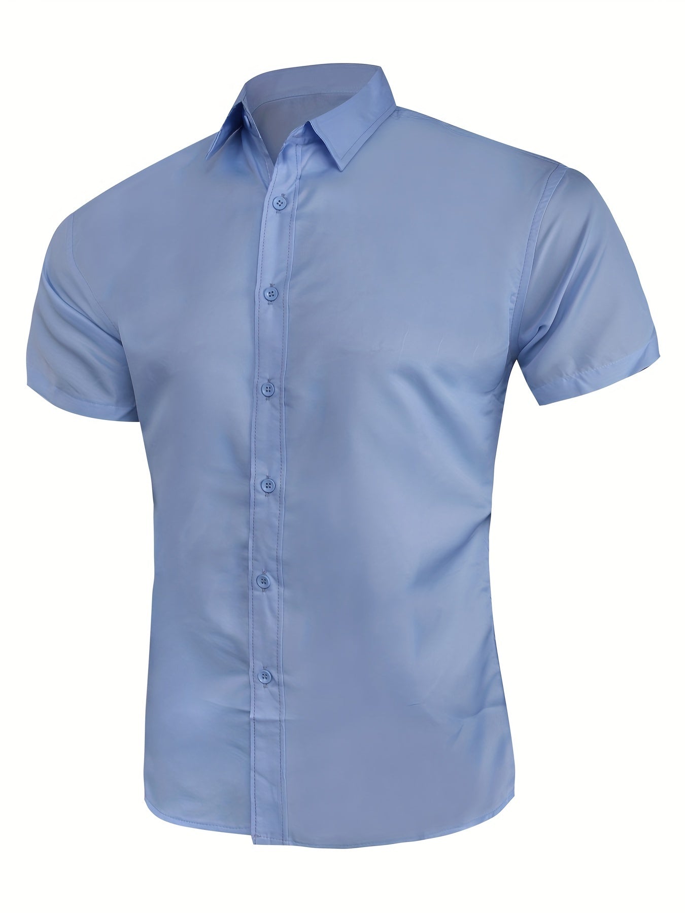 Men's Business Formal Short Sleeve Button Up Shirt