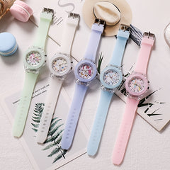 Girls Unicorn Quartz Watch With Silicone Band Gift For Kids
